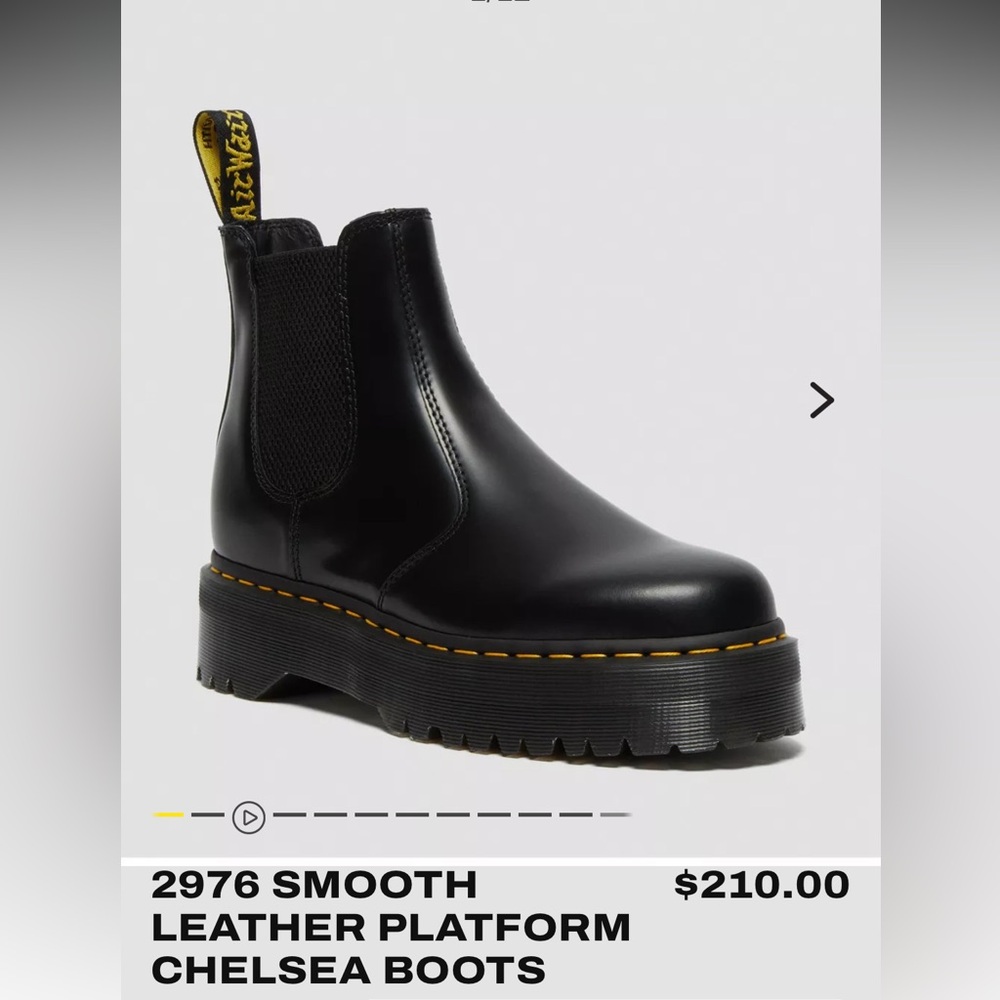 dr marten barely worn platform chelsea boots size 9.5